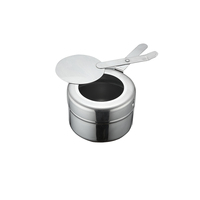Marmite de buffet classique en acier inoxydable 201 de 4QT à prix abordable avec couvercle en verre pour cuisinière à gaz et à induction, sans revêtement