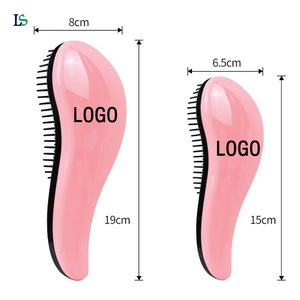 <span class=keywords><strong>Peigne</strong></span> à cheveux en plastique ABS de haute qualité, rose clair, petit et grand, pour femmes, avec logo, brosse à cheveux pour salon - Product Image 1