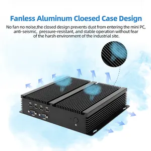 Fanless Embedded Pc Intel I3 I5 I7 Mini Size Dual LAN Industrial Mini Computers With Sim Card Slot 6* Serial COM Port