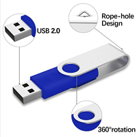 Logo personnalisé Clé USB 2.0 3.0 Clé USB 1G 2G 4G 8G 16G 32G 64G 128 Go Clé USB pivotante Souvenirs Clé USB Clé USB