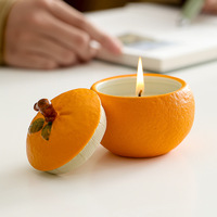 Orangen-Aromatherapie-Kerze für Innenräume Langanhaltend Heim Schlafzimmer Licht Aroma Niedrige Temperatur Orangen-Aroma-Kerze