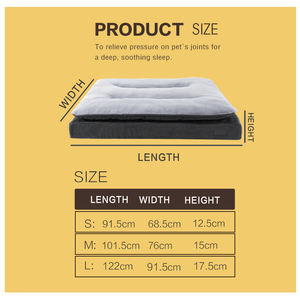 애완 동물 매트리스 침대 대형 개 침대 자기 온난화 메모리 폼 개 침대 정형 외과 - Product Image 5