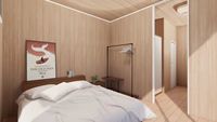 WELLCAMP Maison Capsule 2 Chambres, Cabine Apple, Conteneur Modulaire Préfabriqué, Mini-Complexe Hôtelier, Hôtel Intelligent, Bureau, Plans de Maisonnette Compacte 20 pieds
