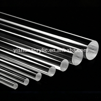 Yishun – tige demi-ronde en plastique acrylique transparent pmma, diamètre 10mm, 12mm, 15mm, 20mm, 25mm, 30mm, 40mm, vente en gros