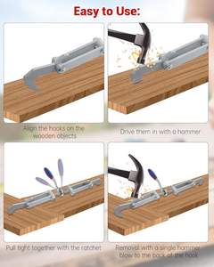Extracteur de poutres à cliquet, outil de charpente avec cliquet long pour le serrage, le tirage et la compression du bois - Product Image 4