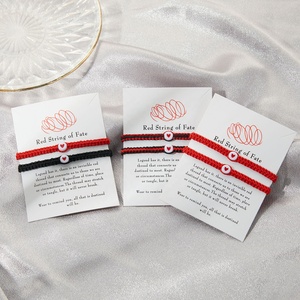 2 cái/bộ trái tim thư tình yêu may mắn chuỗi Màu Đỏ Vòng đeo tay chuỗi màu đỏ của Số Phận tình yêu đôi tay BFF Vòng đeo tay Quà Tặng - Product Image 1