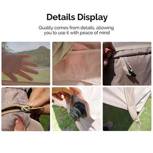 Factory Direct tente extérieure 2 en 1 pour 3 à 5 personnes <span class=keywords><strong>avec</strong></span> <span class=keywords><strong>extension</strong></span> d'auvent <span class=keywords><strong>abri</strong></span> de camping pour aventures en plein air camping - Product Image 6