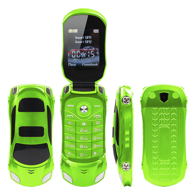NEWMIND W11 Flip Dual Colored Car Shaped Mobile Phone with Keypad