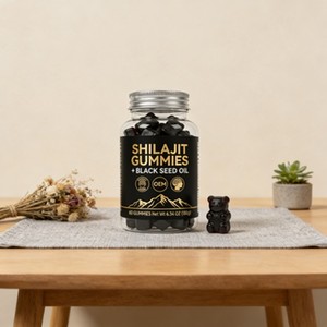 Gummies de Shilajit Noir à Marque Blanche OEM – Pur Boost d'Énergie de l'Himalaya, Antioxydant, Beauté et Vitalité pour Adultes – 60 Comprimés - Product Image 6