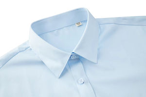 Camisa Feminina Azul XWD6036 60% Algodão Manga Curta com Bordado Camisas para Escritório Camisa de Negócios - Product Image 2