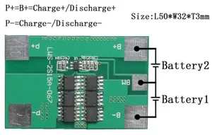 3.7V 7.4V 2S Li-ion 15A PCM BMS PCB สําหรับ 18650 26650 32700 เซลล์