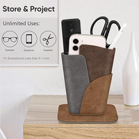 Porte-lunettes anti-rayures en cuir PU étui à lunettes pour bureau ou table de chevet