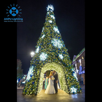 Lumières LED pour sapin de Noël en plastique de qualité commerciale ANPU, IP65, avec synchronisation, tuiles LED carrées pour la décoration de la place