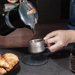Tazza da Caffè in Titanio Boundless Voyage, Tazza da Campeggio Mini a Doppia Parete, Tazza da Caffè 100ml Ti3085D - Product Image 5