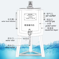 Cuve de pasteurisation personnalisée 50L 100L 500L 1000L, mini-machine de pasteurisation pour lait et jus
