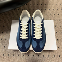 Baskets de luxe pour hommes en cuir véritable, style rétro, respirantes, à lacets, décontractées et de course, chaussures d'hiver, tendance mode