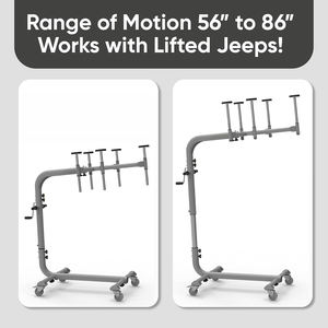 Sistema de Almacenamiento para Remover la Techo Rígido del <span class=keywords><strong>Jeep</strong></span>, Fácil de Operar por una Persona, Capacidad de 200 Libras, Compatible con Jeeps <span class=keywords><strong>Wrangler</strong></span> de 2 y 4 Puertas - Product Image 5