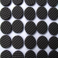 Vente en gros de tapis antidérapants en silicone noir réticulé pour pieds de table et de chaise, tapis antichoc, joint d'étanchéité