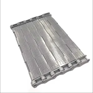 Perforated Chain Plate Conveyor Belt Customized Stainless Steel Factory Supply Load Heavy Duty Products.