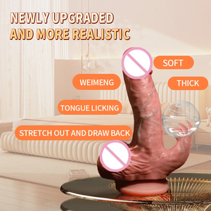Dildo Realista con Movimiento <span class=keywords><strong>de</strong></span> Empuje, Triple Capa <span class=keywords><strong>de</strong></span> Silicona Líquida, Calentamiento a 42°C, Lengua Vibradora, Control Remoto, Silencioso, Dildo Grande para Mujeres - Product Image 2