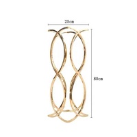 Großhandel Luxuriöse Goldene Hohe Hochzeitstisch-Mittelstücke Metall-Blumenvasenständer für Hochzeitsempfang-Dekoration