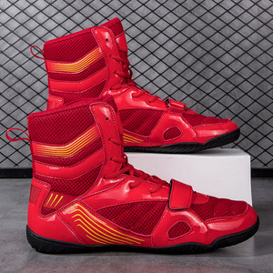 Zapatos de boxeo para hombre, de malla transpirable, con cordones, para entrenamiento y combate deportivo. - Product Image 3