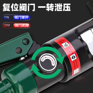 คีมย้ำสายไฮดรอลิกแบบแมนนวล Tusen 7-12 ตัน เกรดอุตสาหกรรม สำหรับย้ำขั้วสายทองแดง แบบเข้าด้านหน้า ผลิตจากเหล็กกล้าคาร์บอนสูง - Product Image 5