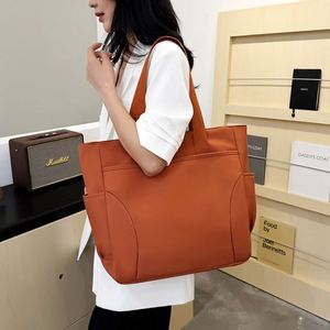 Custom Reusable Casual Simple Plain Shopping Handbags Women Black Shoulder <b>Tote</b> Bag with <b>Zip</b> - Product Image 5
