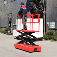 Chariot électrique de rail de tuyau d'ascenseur de ciseaux pour la récolte de serre chaude