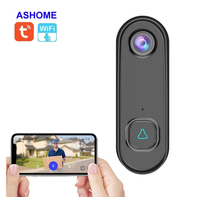 Tuya App Outdoor Doorbell Smart Home Security WiFi Doorbell PIR Detection Camera Real Time Monitor Smart Life Video Doorbell
