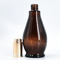 Vente en gros d'usine - Flacons compte-gouttes en verre ambré en forme de gourde pour huiles essentielles et parfums, avec bouchons en plastique, 10ml, 20ml, 30ml, 50ml, 100ml