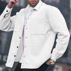 Erkek moda rahat hırka uzun kollu ceket gömlek düğme aşağı gömlek ceket artı boyutu erkek mont