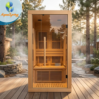 Sauna infrarouge lointain en hemlock pour 2 personnes, faible EMF, chauffage au carbone, vapeur sèche, spa à domicile, relaxation, Bluetooth, pour usage intérieur