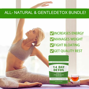 Té Desintoxicante Orgánico de 14 Días para Quemar Grasa Abdominal, Marca Privada, Té Herbal Chino Tradicional de Moringa para Adelgazar el Vientre, en Caja - Product Image 2