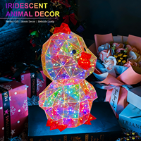 Décoration d'œuf de Pâques moderne iridescent lumineux à LED, alimenté par USB, 100 LED, éclairage festif intérieur/extérieur