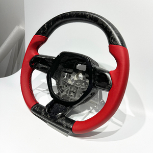 Volant en fibre de carbone forgé en forme de D personnalisé en Alcantara rouge pour <span class=keywords><strong>Lamborghini</strong></span> Huracan <span class=keywords><strong>EVO</strong></span> ISLERO MACH LP610-4 <span class=keywords><strong>Aventador</strong></span> Urus - Product Image 4