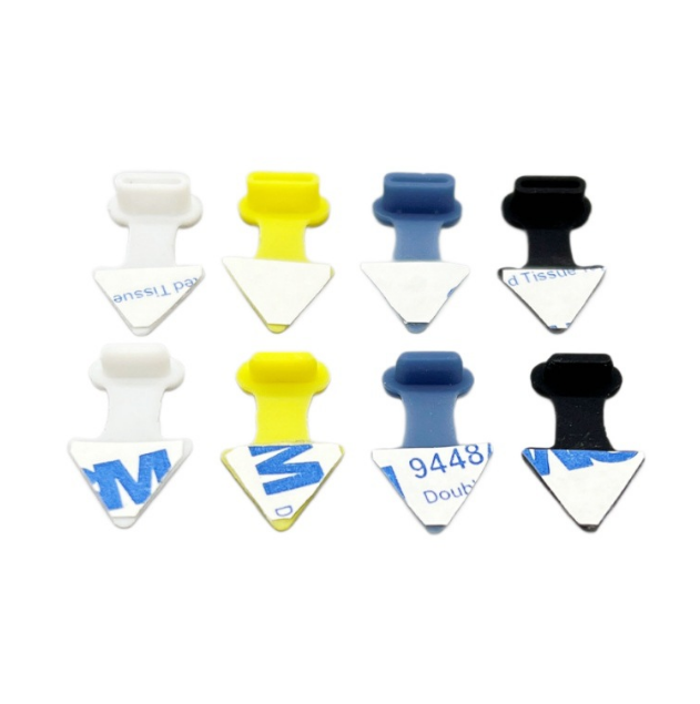 YDS Type C Anti Loss Dust Plugs Port Silicone Dust Covers with Detachable Adhesive Type C Anti Dust Plugs