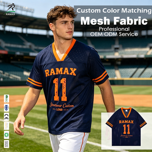 Camiseta de Verano para Hombre, Personalizada por el Fabricante, Casual, de Secado Rápido, Estilo Boxy, Cuello en V, Estampado, Malla, para Fútbol, Baloncesto - Product Image 1