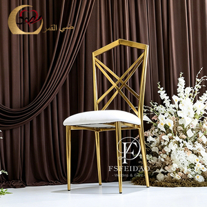 Banquet Hall Stainless Steel Gold Dinner Room Chair Metal Hotel Wedding Chairs Events - Product Image 2
