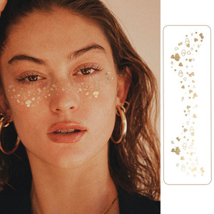 Brown Freckle Temporary <b>Tattoo</b> Sticker Sparkle Makeup Patch <b>Paper</b> Decal for Body Art Holiday Party Festival Professional Use - Product Image 2