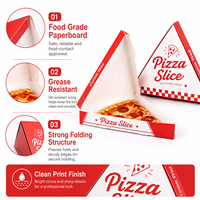 Boîte à pizza triangulaire personnalisée en carton alimentaire |   Boîte d'emballage imprimée pour tranches de pizza pour les chaînes de restaurants et les marques de plats à emporter