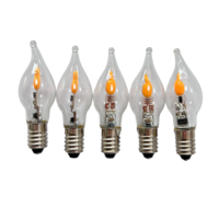 Bombilla LED E10 C6 con Efecto de Llama Parpadeante, 8-55V 0.2W, para Decoración de Candelabros Navideños