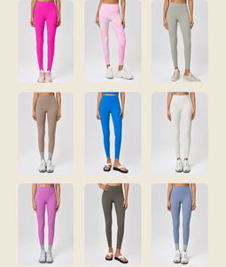 Mallas <span class=keywords><strong>de</strong></span> Yoga <span class=keywords><strong>de</strong></span> cintura alta para mujer, pantalones deportivos con elástico, transpirable, ajustado a <span class=keywords><strong>la</strong></span> cadera, Color sólido, logotipo personalizado, nuevo, venta al por mayor - Product Image 2