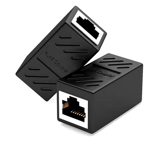 Factory Wholesale Ethernet Cable Extender RJ45 8P8C Female to Female Network Adapter Coupler Connector