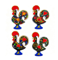 Aimant de réfrigérateur en résine Barcelos Rooster, art populaire portugais, souvenir touristique, cadeau