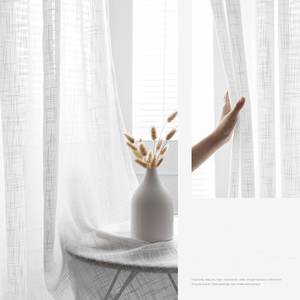 Bán Buôn Dọc Tuyết Linen <span class=keywords><strong>Sheer</strong></span> Rèm Vải Voile Rèm <span class=keywords><strong>Sheer</strong></span> Rèm Cửa Sang Trọng Cho Phòng Khách Cửa Sổ - Product Image 5