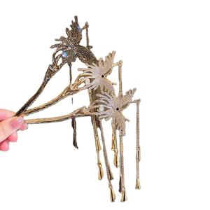 Épingle <span class=keywords><strong>à</strong></span> cheveux en cristal de diamant incrusté de papillon et de perles, ornement de tête, pince <span class=keywords><strong>à</strong></span> cheveux, pince <span class=keywords><strong>à</strong></span> cheveux, bâtonnet <span class=keywords><strong>à</strong></span> cheveux - Product Image 1