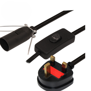 E27 E14 1.8m H03VVH2-F 0.75MM/2C Himalayan <span class=keywords><strong>303</strong></span> Gradateur Câble Uk Salt Lampe Cordon D'alimentation Avec E14 Support De Lampe - Product Image 2