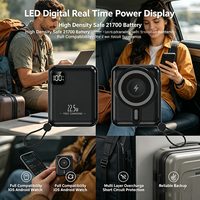Nouvelle mini batterie externe magnétique sans fil avec câbles Type C détachables intégrés, charge rapide PD 22,5 W pour iPhone, voyage, extérieur, urgence