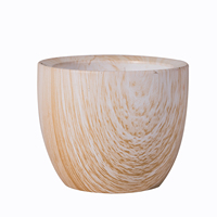 Pot Bunga Kaktus Sukulen Butir Kayu Mini, Pot Bunga Keramik dengan Dudukan Logam/Piring Bambu/Kaki Kayu 7.8*7.8*6.5